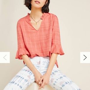 Womens Dolan Tandy Ruffled Top small